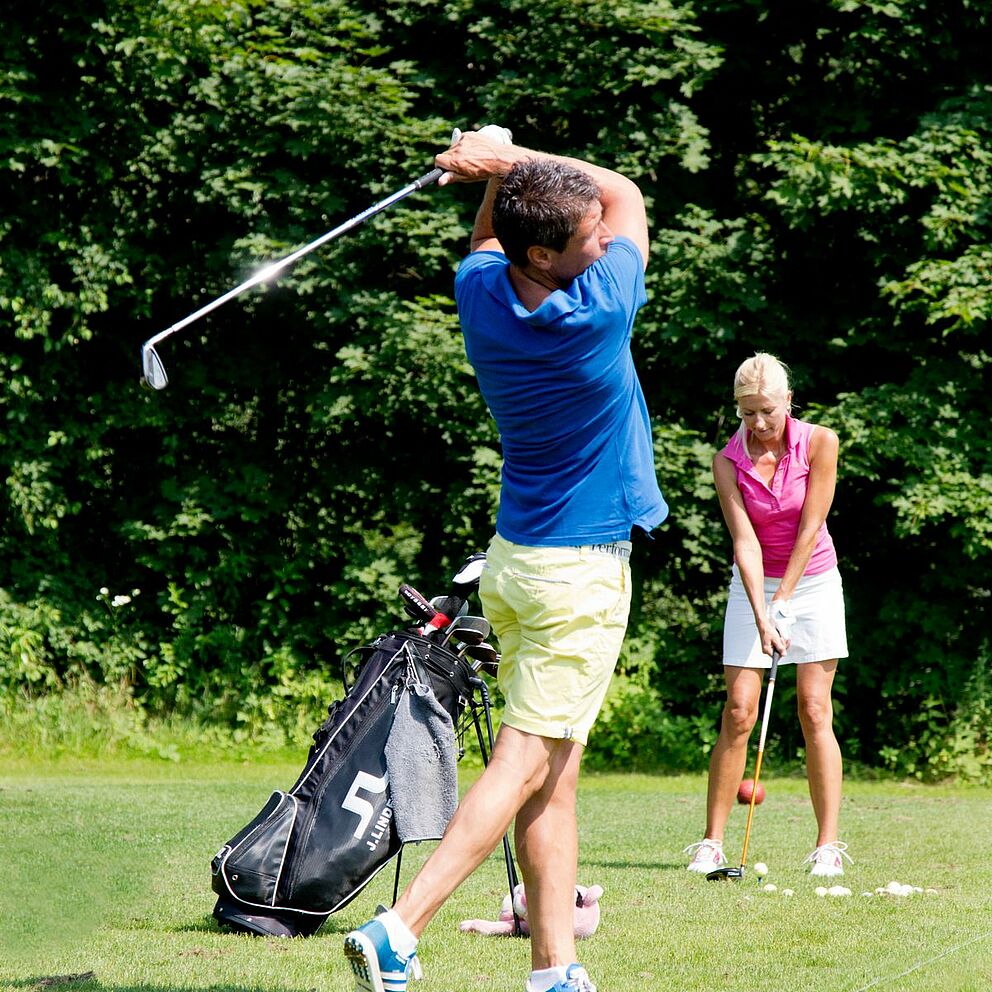 Golfspieler in Bad Reichenhall/Marzoll Golfplatz