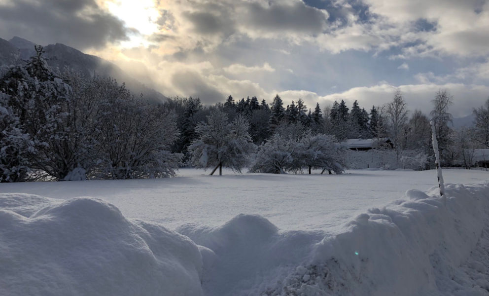 Wintermärchen Schlossberghof Marzoll bei Bad Reichenhall in Oberbayern